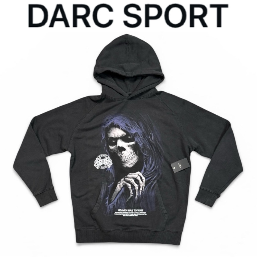DARC SPORT WOLVES 489/1000 REAPER V2 HEAVEN HAS TO WAIT RAGLAN  HOODIE *NWT*